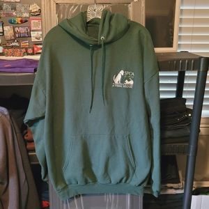 Green SPCA Hoodie Jacket Like New XL Let Love Live